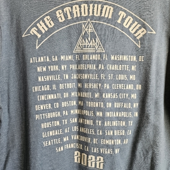 Def Leppard Stadium Tour Band T-shirt‎ Sz XL - Picture 2 of 6
